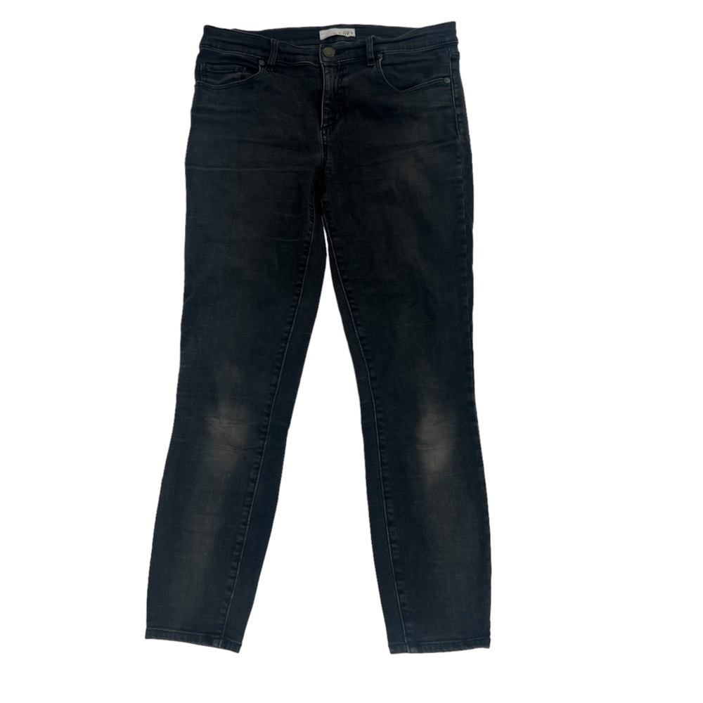 LOFT By Ann Taylor Black Distressed Crop Jean Leggings Size 28 Women’s